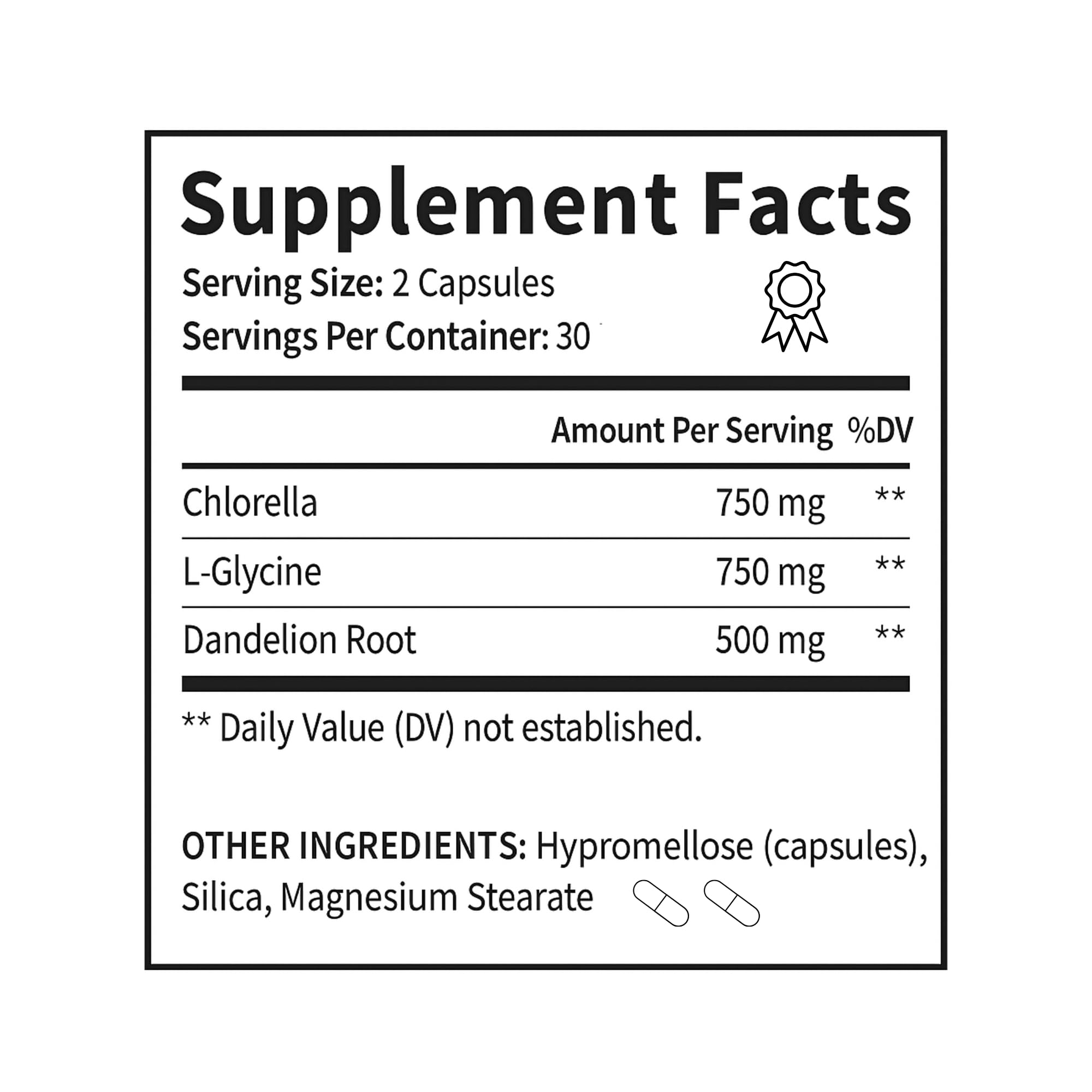 AlkaDetox Binder Tablet with Fiber chlorella/Chlorophyll, Liver & Gut Detox Cleanse, Colon and Toxin Flush. glycine and Dandelion