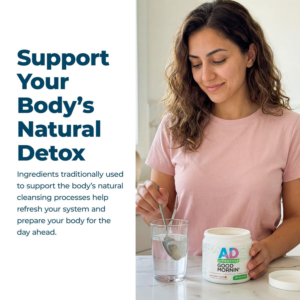 Project AD Life Good Morning Detox and Performance Drink, Naturally Flavored and Formulated with L-GLutamine, Apple Cider Vinegar, and Aloe Vera