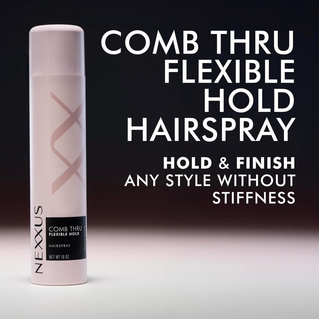 Nexxus Styling Spray Comb Thru Finish Flexible Hold Hairspray Powered by STYLEPROTECT Technology 10 oz