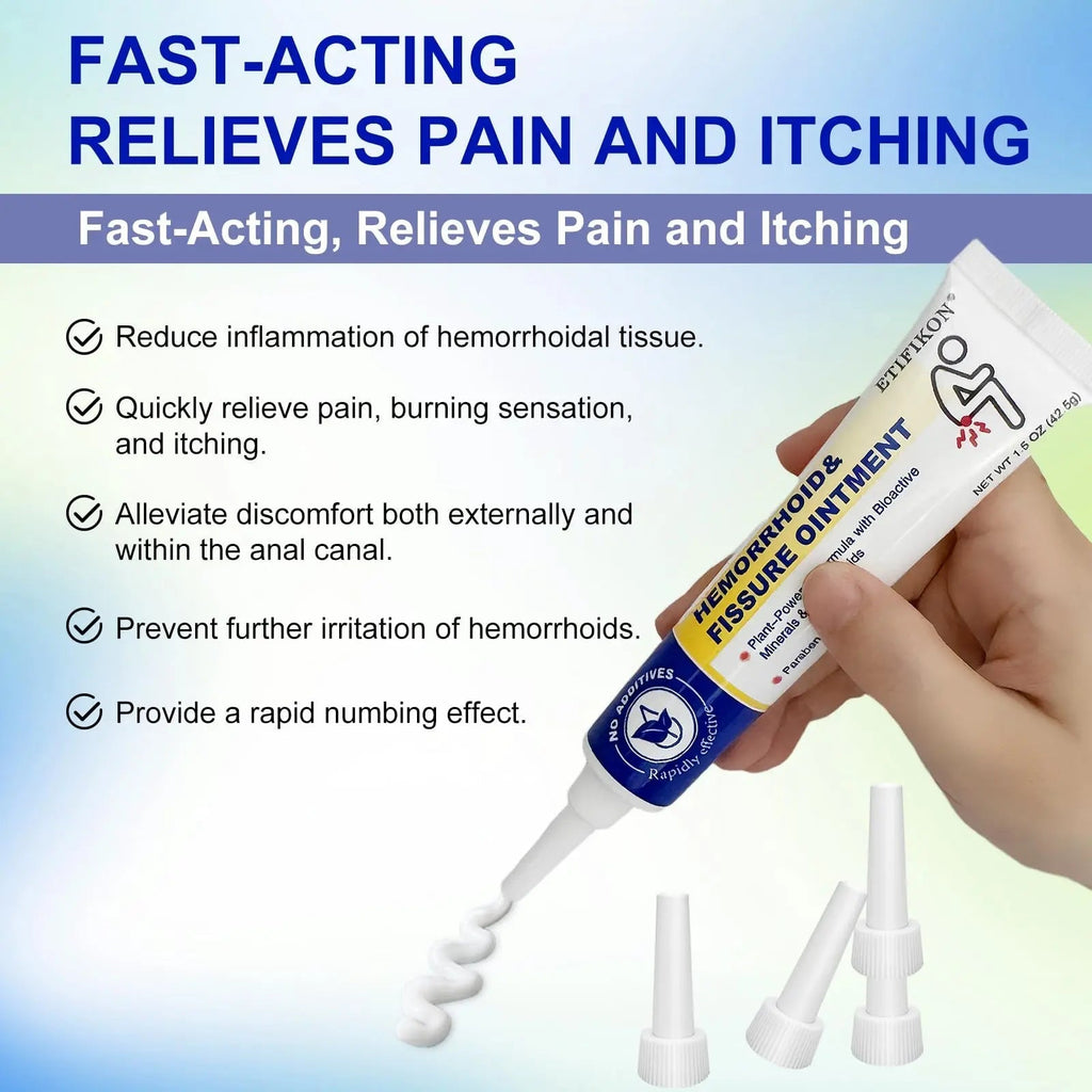 ETIFIKON Hemorrhoid & Fissure Ointment with 4% Lidocaine & Phenylephrine HCI – 42.5g Comforting Care Cream for Internal & External Areas – Helps Soothe Irritation & Support Daily Comfort (1 Pack) ETIFIKONBuy Supplements Australia