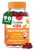 Lifeable Kids Multivitamin Gummies | Great Tasting Multivitamin for Kids | with Vitamins A, C, D, E, B6, B12, Zinc, Biotin Lifeable