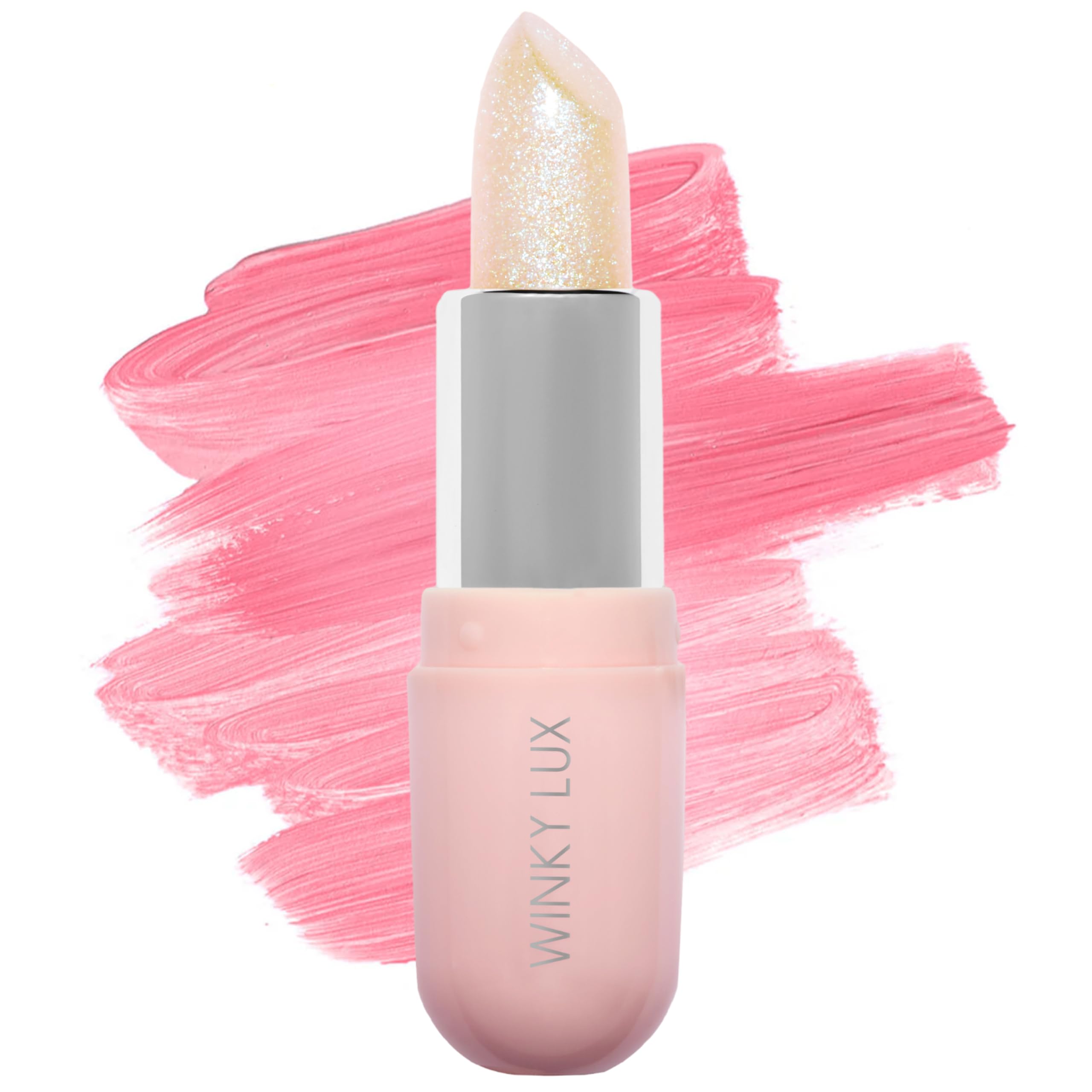 Winky Lux Unicorn Glimmer Balm -Hydrating ph Lip Balm, Natural Pink Tint with pH Color Changing, Moisturize & Soften Lips While Leaving Sheer