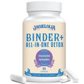 Jagielolia All-in-One Detox Binder Supplement 1500 MG - High Bioavailability, Liver Gut Detox Cleanse with Activated Charcoal, Zeolite & Bentonite Clay for Toxins,