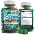 Sea Moss Gummies | Clinically Tested - Black Seed Oil Ashwagandha Elderberry Burdock Root Chlorella Manuka Honey - Vegan Irish Sea Moss Gummy Vitamins for Adults Kids Men Women - Green Apple Flavor Clean NutraceuticalsBuy Supplements Australia