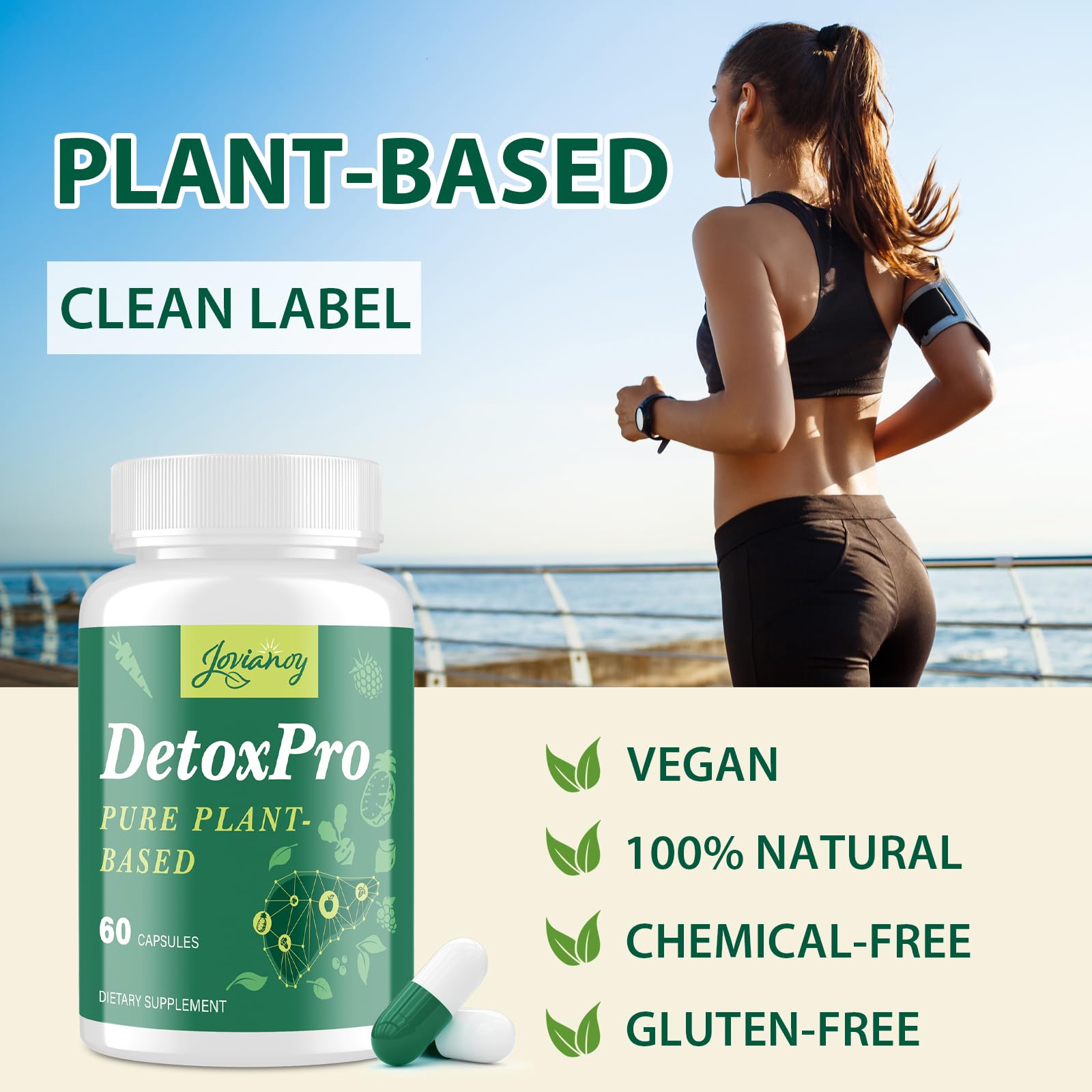 1000 MG Detox & Cleanse Capsules, 26-in-1 Plant-Based Formula for Detoxification, Detox Supplement for Women & Men, Natural Trace Binder, Liver,