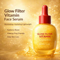 Glow Filter Vitamin Face Serum, Illuminating Glow Facial Serum for Glowing Skin, Hydrating Lightweight Makeup Prep Serum, Radiance Boost