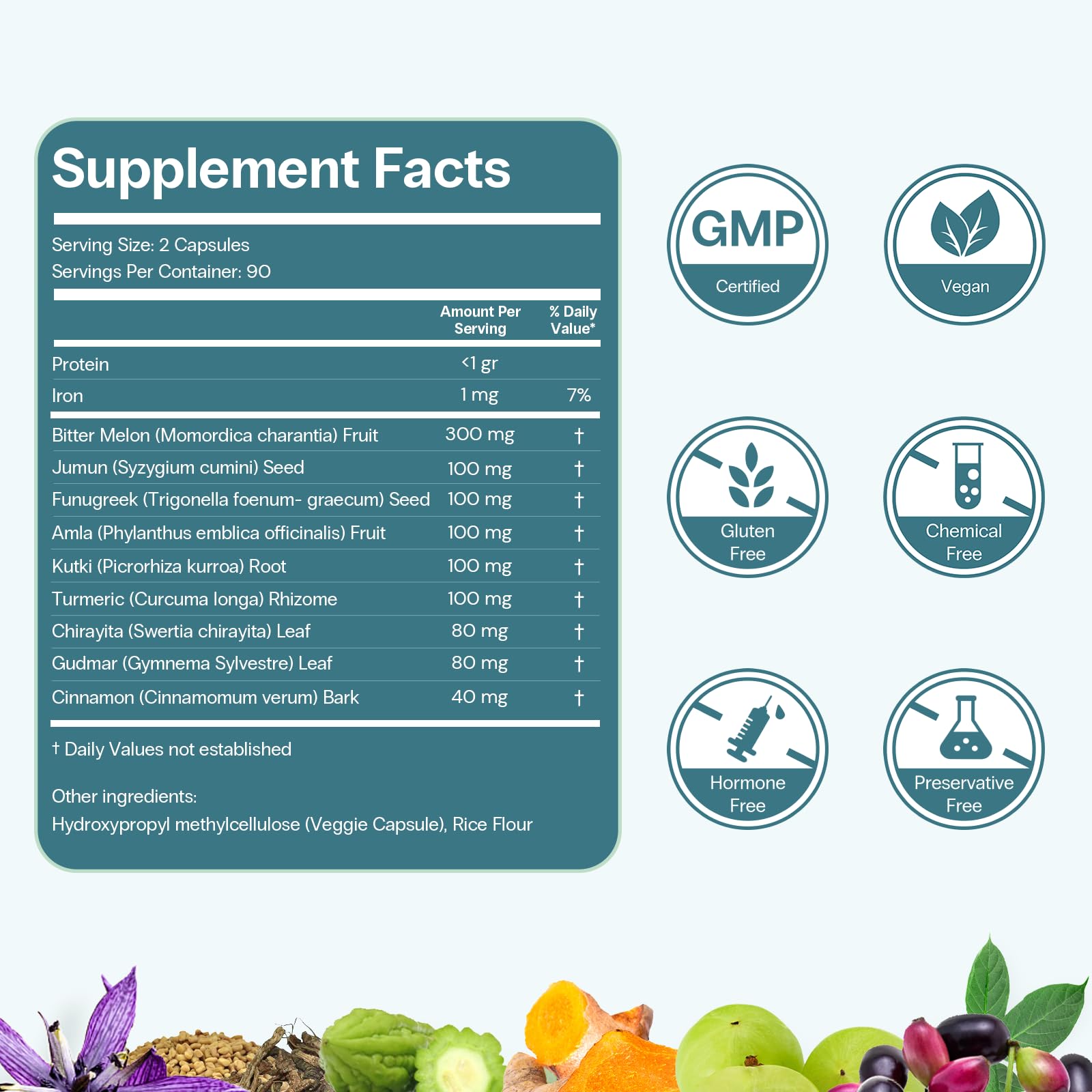 Curalin Blood Sugar Complex: 9 Herb Blend Cinnamon Bitter Melon Gymnema for Glucose Metabolism & Energy Support – Busy Workers & Senior Adults