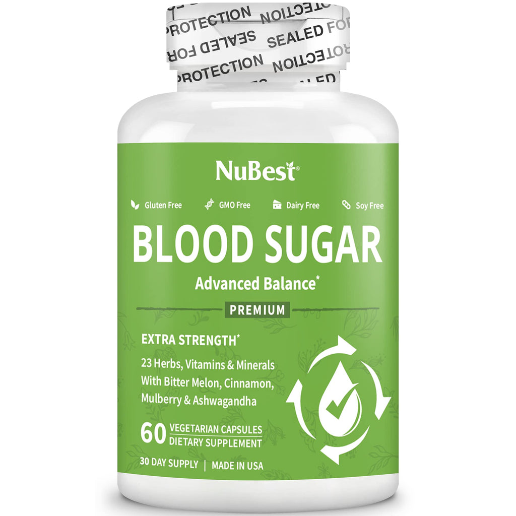 Blood Sugar - Advanced Formula with Bitter Melon, Ashwagandha, Cinnamon, Chromium, Magnesium, Vitamins, Alpha Lipoic Acid, Cayenne Pepper & More