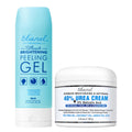 Ebanel Bundle of 40% Urea Cream 4.6 Oz, and Exfoliating Face Scrub Peeling Gel 4.12 Oz