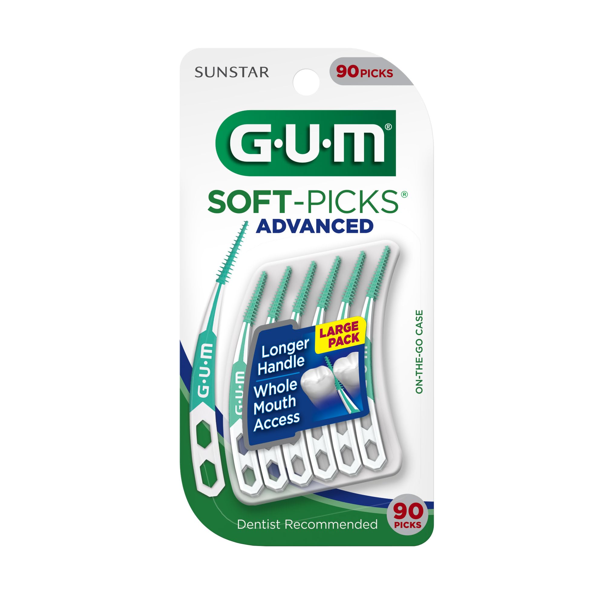 GUM Soft-Picks Advanced – Easy-to-Use Interdental Picks for Plaque Removal & Gum Health with Convenient Carry Case, Dentist Recommended
