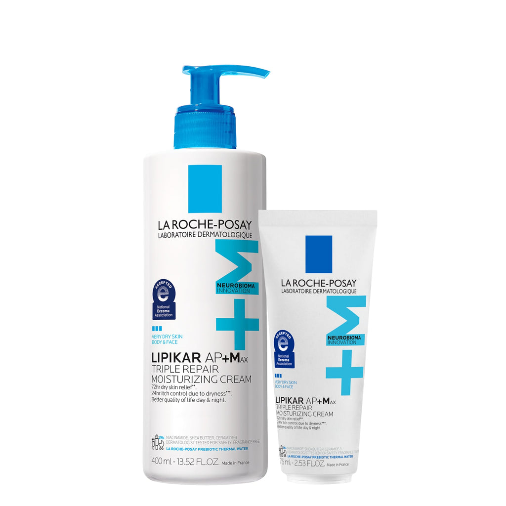 La Roche-Posay Lipikar AP+MAX Triple Repair Moisturizing Body Cream | Face & Body Lotion for Dry Skin with Shea Butter & Niacinamide | Gentle Moisturizer for Very Dry