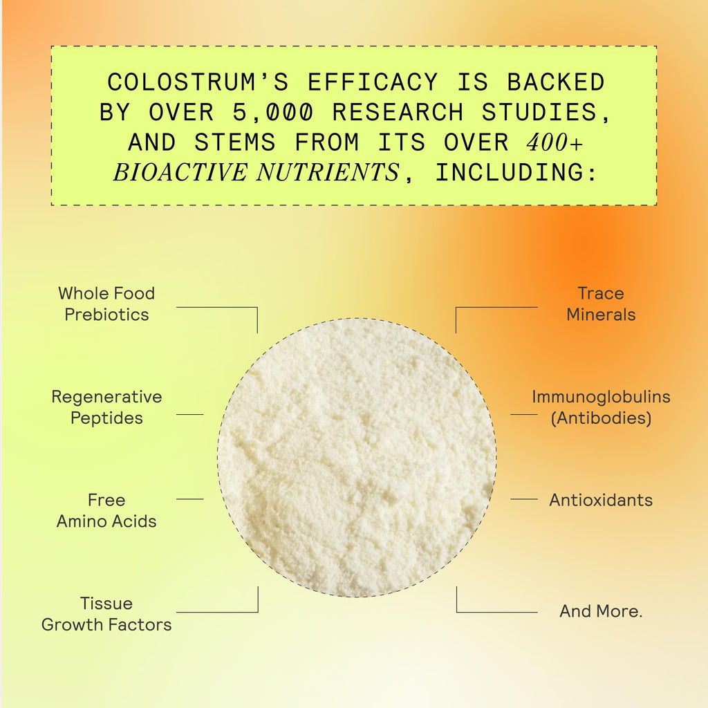 ARMRA Colostrum Powder | Unflavored | Gut Health & Bloating | Skin & Hair | Immunity | Keto, Gluten & Fat-Free | 120 Servings