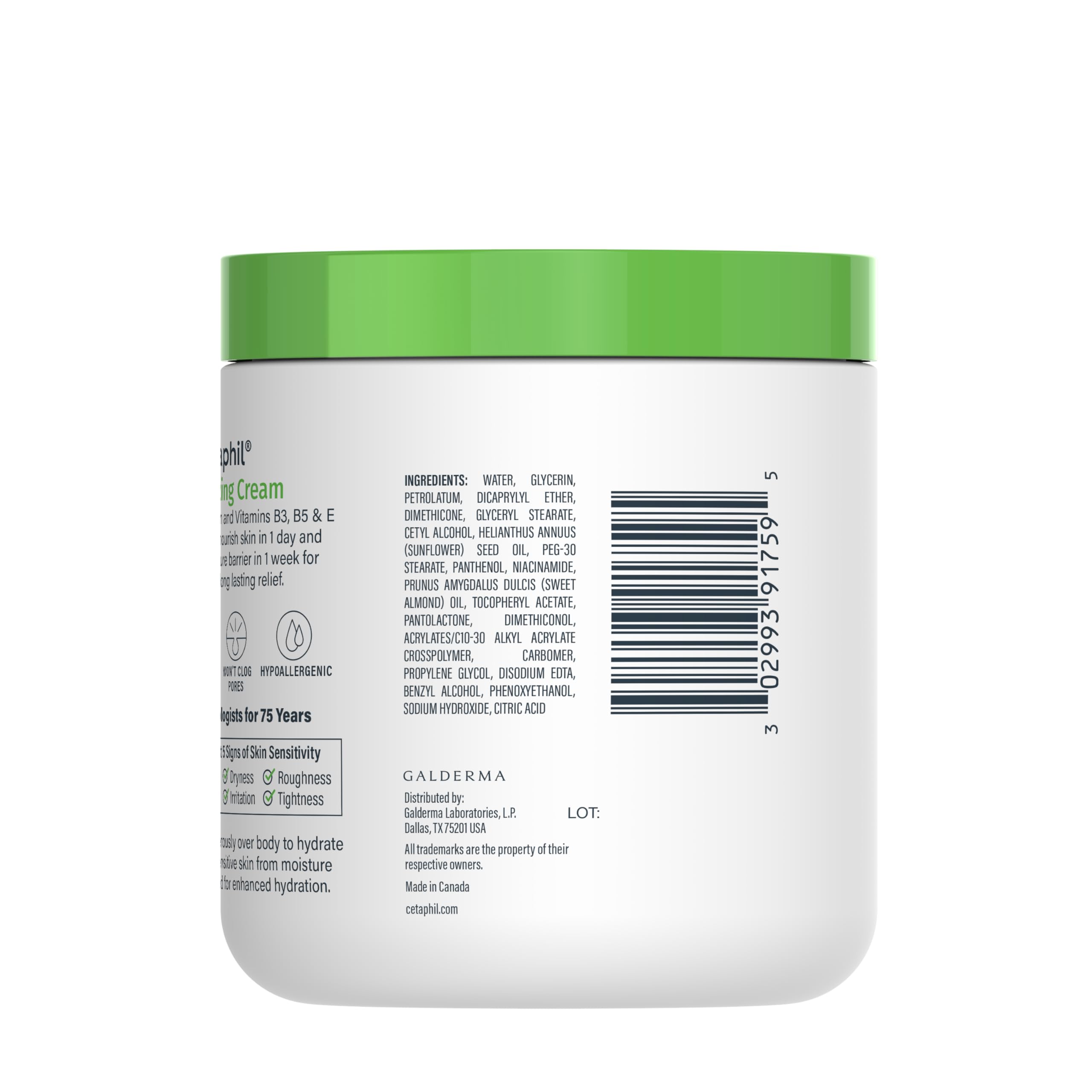 Cetaphil Face & Body Moisturizer, Hydrating Moisturizing Cream for Dry to Very Dry, Sensitive Skin, NEW 20 oz, Fragrance Free, Non-Comedogenic, Non-Greasy (Packaging May Vary)