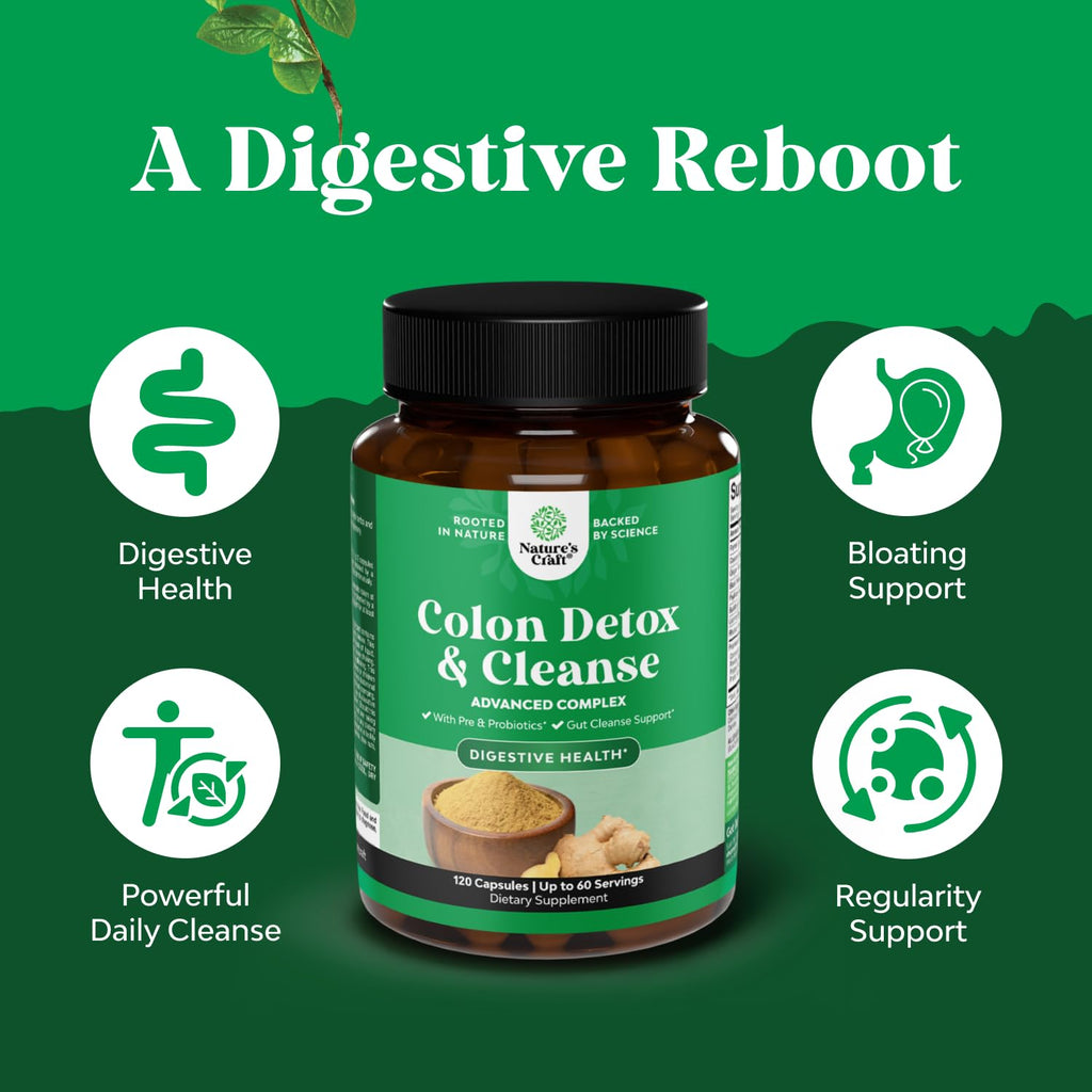 Herbal Colon Cleanse for Women & Men - 15 Day Gut Cleanse Detox for Women & Men with Senna Leaf Cascara Sagrada & Psyllium Husk for Fasting Acting Relief