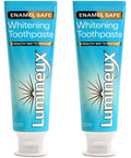 Lumineux Teeth Whitening Toothpaste 2 Pack Peroxide Free Enamel Safe for Sensitive Whiter Teeth, Fluoride Free, No Alcohol, Artificial Colors,
