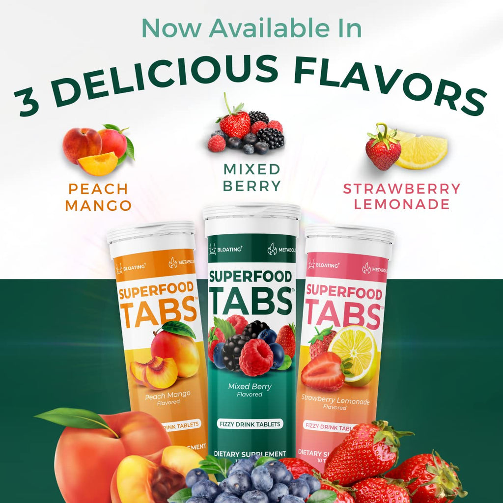 Superfood Tabs Superfoods Company Detox Cleanse Drink - Supplement for Women & Men- Support Healthy Weight- Improve Digestive Health & Bloating Relief