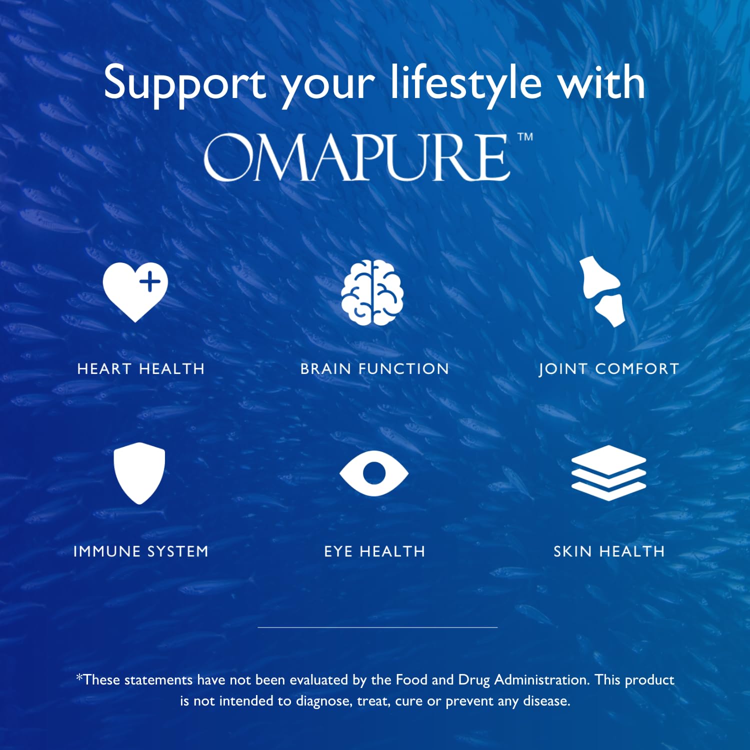 OMAPURE Fish Oil Omega 3 Supplements - Triple Strength - High EPA, DHA - IFOS Lab Tested - Supports Heart & Brain Health - Burpless Capsules - Wild Caught - (3 Bottles - 120 Softgels Per Bottle)