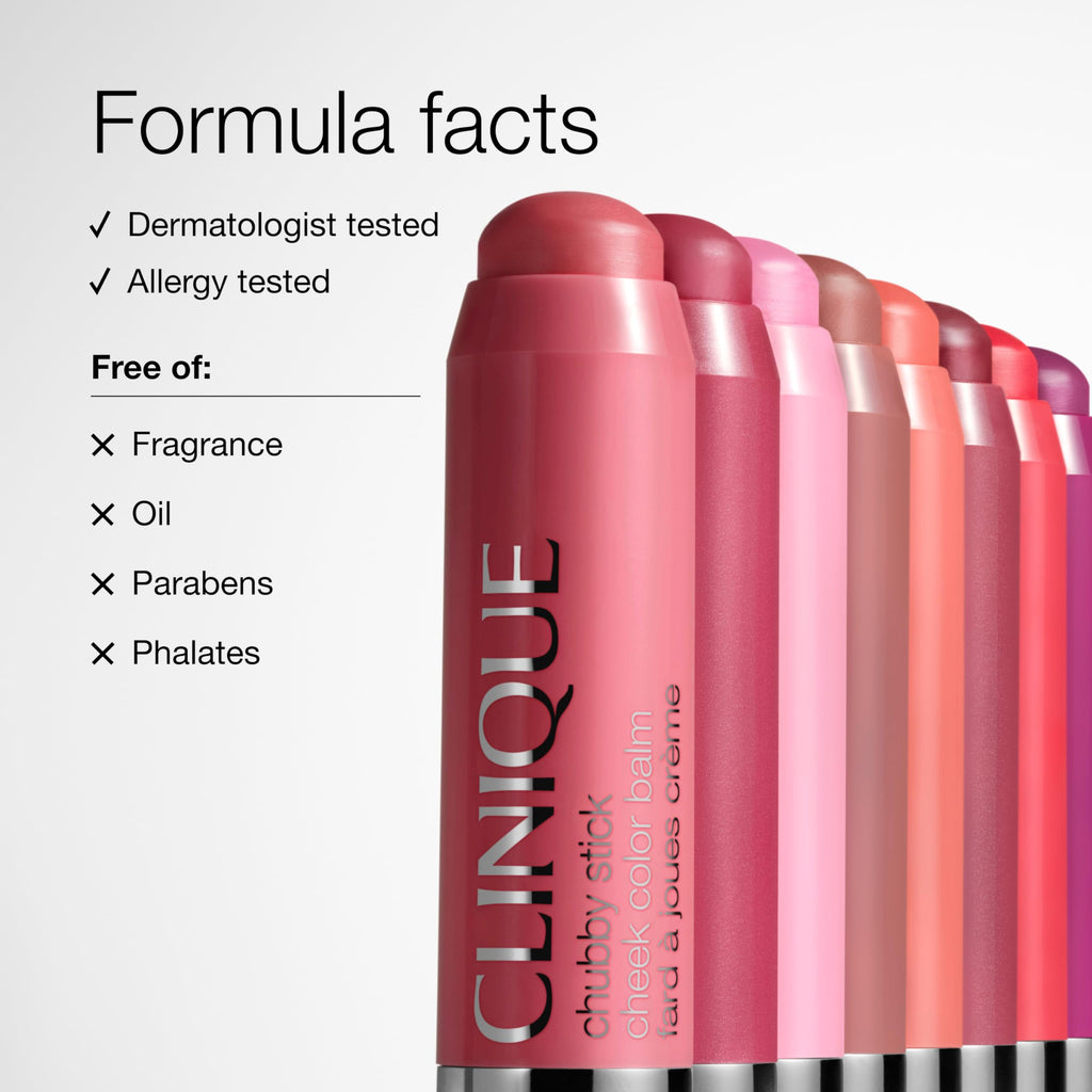 Clinique Chubby Cream Blush Stick Cheek Colour Balm | Blush For Cheeks | Long Lasting + Buildable | Create A Healthy Looking Glow | Perfect For Travel