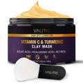 VALITIC Vitamin C & Turmeric Clay Mask - Dark Spot Corrector with Kojic Acid, Hyaluronic Acid & Retinol - Skin Care Routine for Minimizing Pores