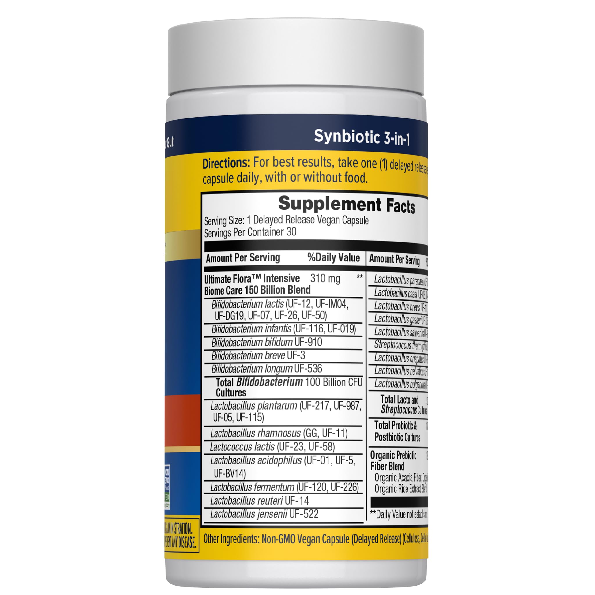 Renew Life Ultimate Flora Adult Ultimate Care Probiotic, 150 Billion, 30 Caps (Package May Vary)