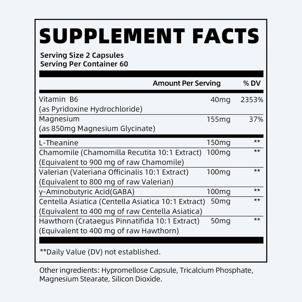 iMATCHME Magnesium Glycinate 850mg Capsules with L-Theanine, Chamomile & GABA for Sleep, Calmness, Muscle, Bone Health & Immune Support, Magnesium for Women and Men, Vegan, High-Absorption, 120 Count iMATCHMEBuy Supplements Australia