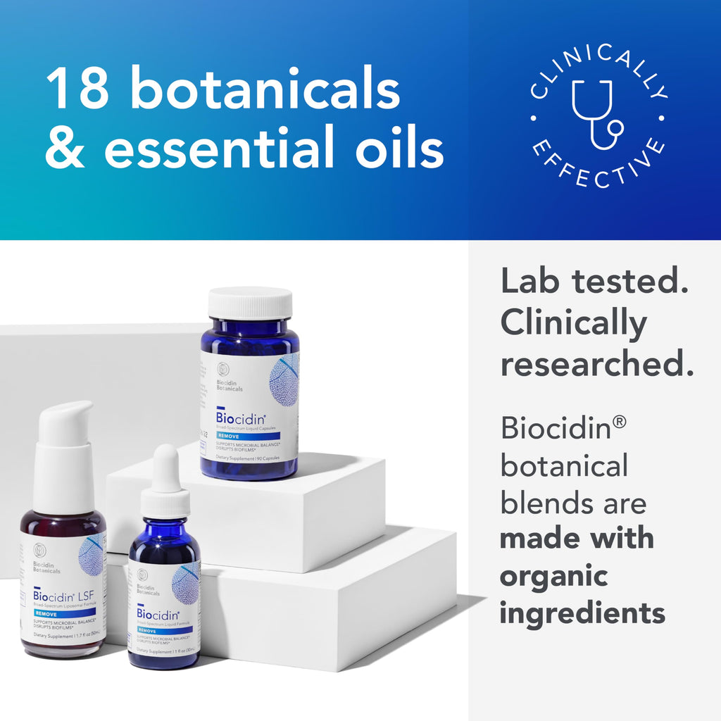 Biocidin Capsules - Biofilm Disruptor - Supports Gut Detox Cleanse, Healthy Microbial Balance, Immune Function & Gut Health - Professional-Grade Herbal Supplement