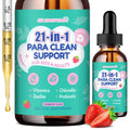21 in 1 Parasite Cleanse for Humans & Kids, Herbal Gut Cleanse Liquid Drops – Wormwood, Black Walnut, Zeolite, Chlorella,10B Probiotics & Clove,