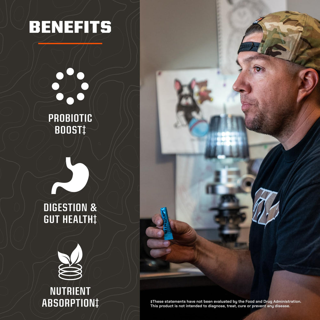 MTN OPS Biotics STM On‑the‑Go Probiotic Supplement for Gut Health, Digestion & Immune Support – Sugar‑Free, Natural Flavors Variety Pack, 30 Servings – Fast, Convenient Daily Gut Health Formula