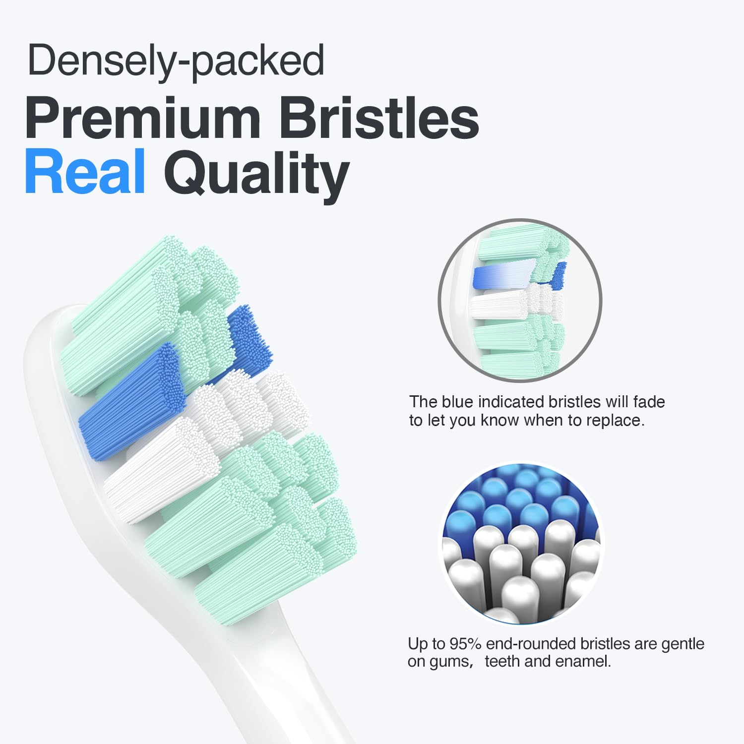 HOFAM Replacement Toothbrush Heads for Philips Sonicare Replacement Heads,Electric Replacement Brush Head Compatible with Phillips Sonicare Electric Toothbrush
