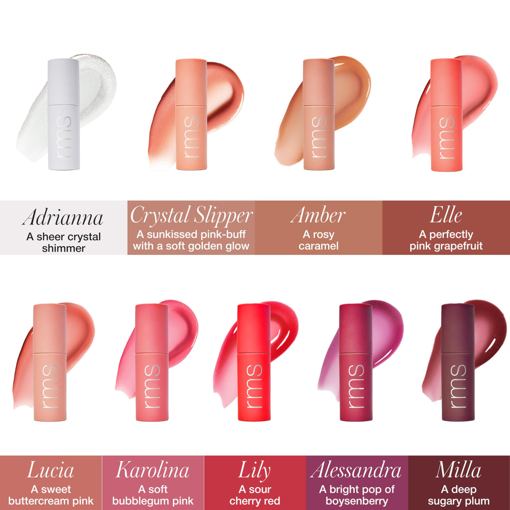 RMS Beauty Legendary Lip Oil - High-Shine Hydrating Lip Gloss Oil - 8-Hour Moisture with Bitter Cherry & Jojoba Oil - 0.17 oz