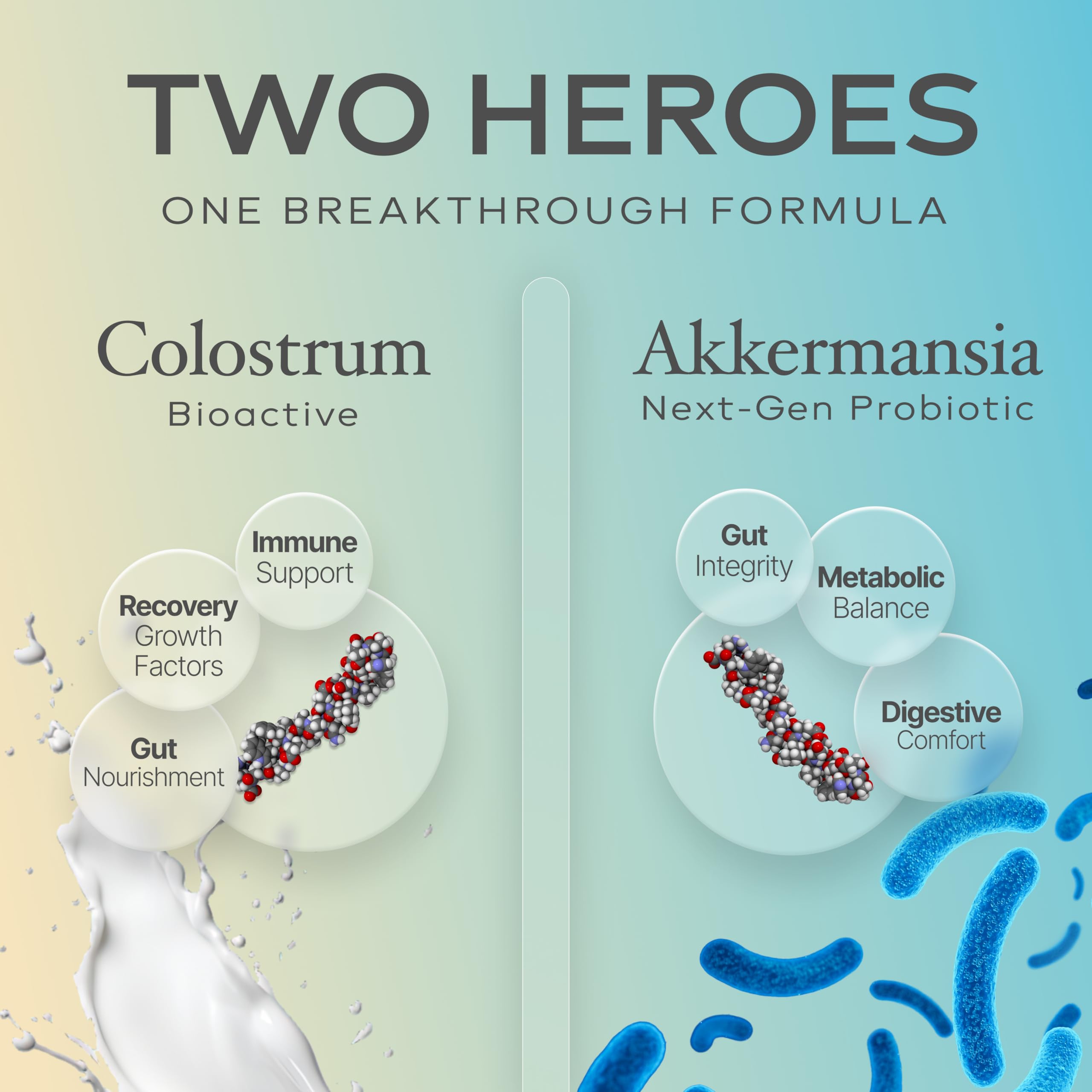 Prime Powders Colostrum Capsules | Grass-Fed Bovine Colostrum with Akkermansia Probiotic 1B AFU | Microbiome & Gut Support