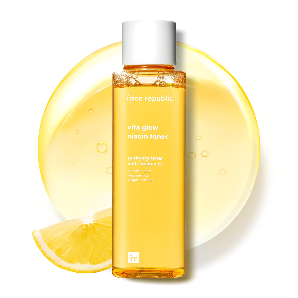 Face Republic Vita Glow Niacin Toner 160ml 5.41 fl oz | Vitamin Complex | Vitalizing & Purifying | Radiant Glow for Dull Skin | 7 Hyaluronic Acids, Vitamin C