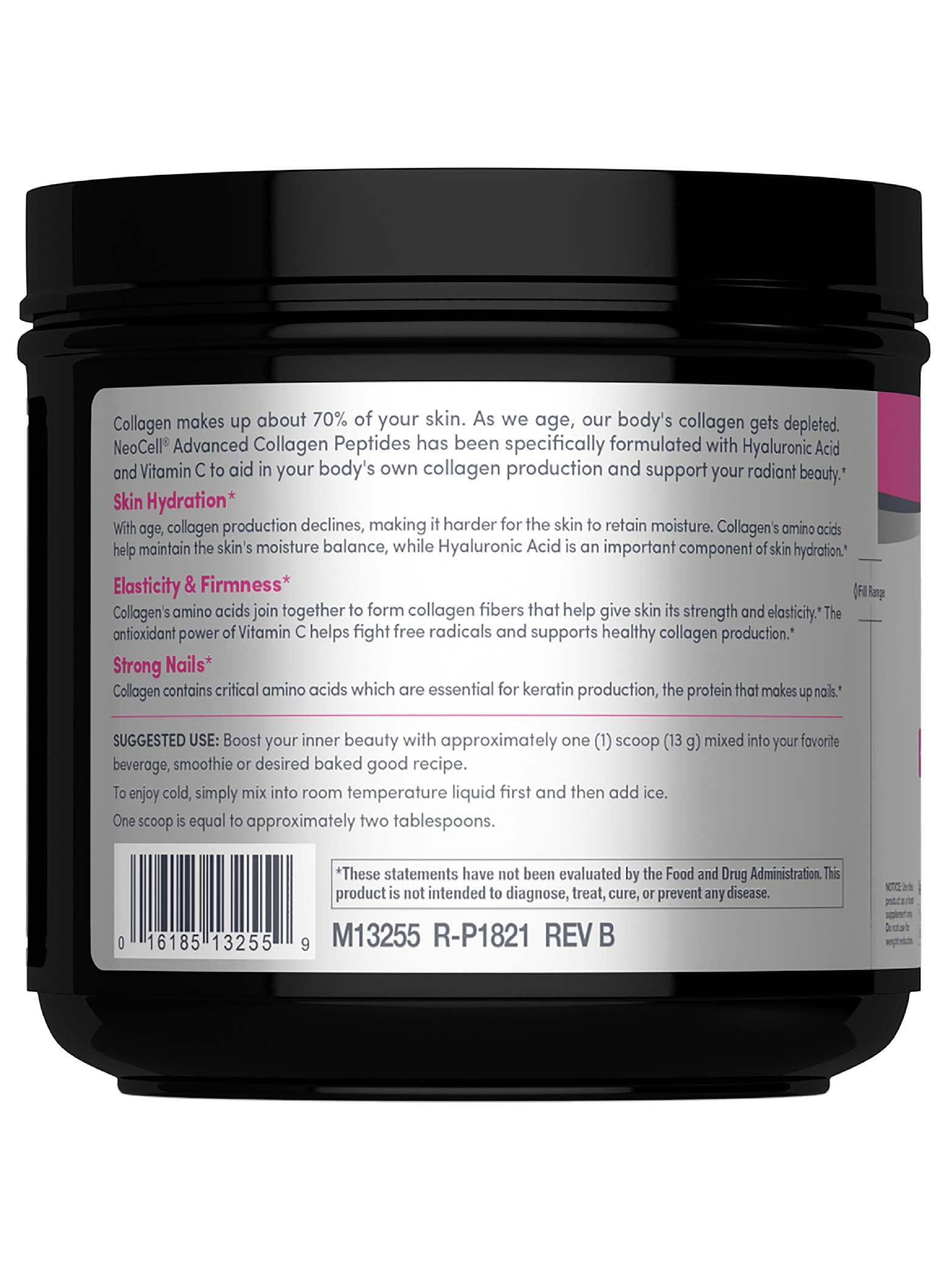 NeoCell Super Collagen Peptides | 13.7 oz | Grassfed Bovine | With Hyaluronic Acid and Vitamin C | Non-GMO, Gluten & Soy Free Supplement