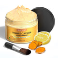 SHVYOG Turmeric Vitamin C Clay Mask with Kaolin Clay for Dull & Blemish-Prone Skin, Deep Cleansing Facial Mask, Face Masks Skincare for Controlling Oil
