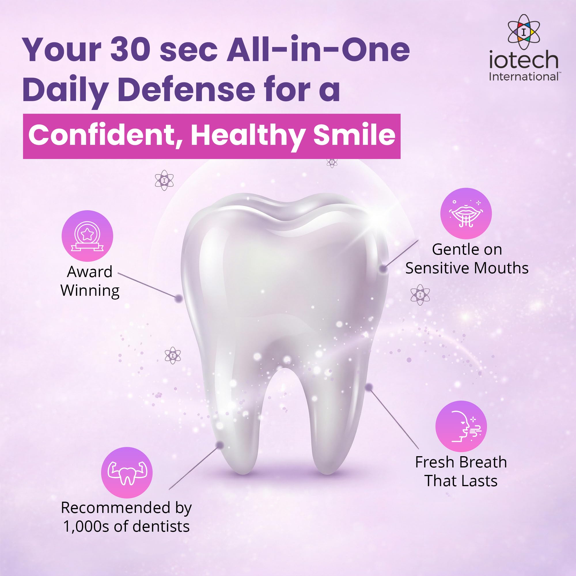 Recommended by 1,000s of Dental Professionals Because it Simply Works Better. Professional Strength ioRinse RTU. Powerful, Long-Lasting, Breath freshening that You Can Trust. Soft Mint 16.9 oz