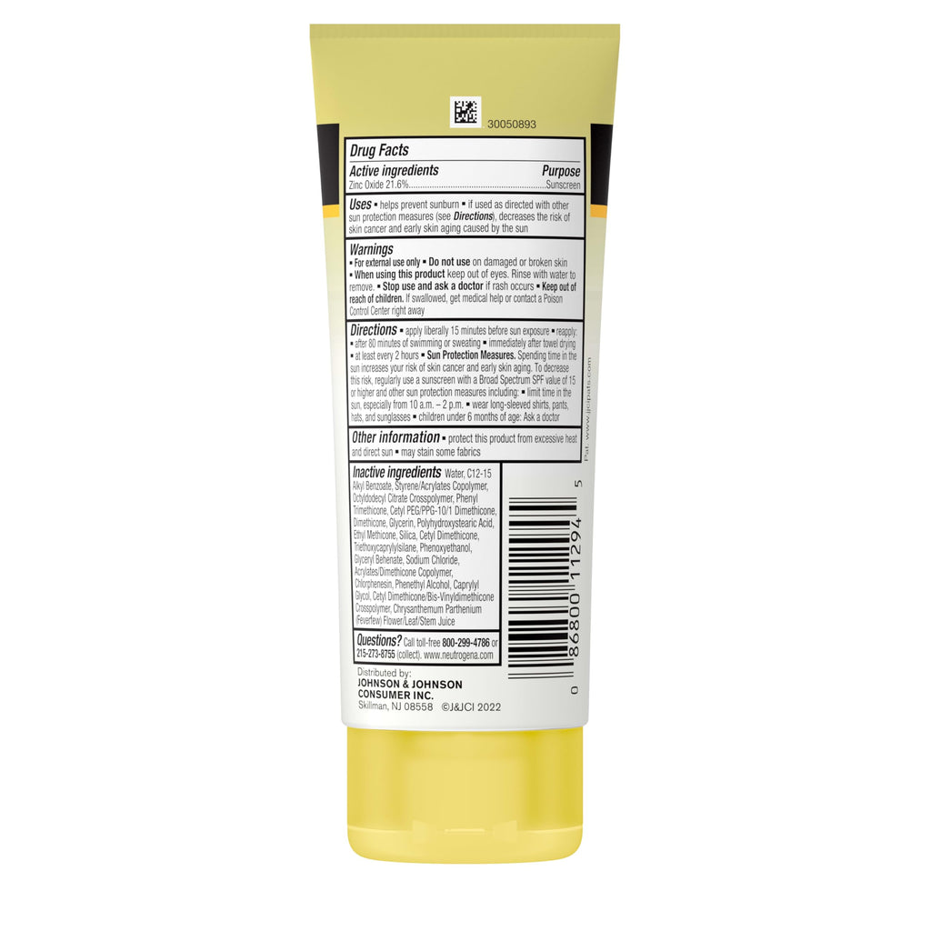 Neutrogena Sheer Zinc Oxide Kids Mineral Sunscreen Lotion, Broad Spectrum SPF 50+ with UVA/UVB Protection, Water-Resistant for 80 Minutes, Paraben-, Dye-, Fragrance- & Tear Free, 3 fl. oz