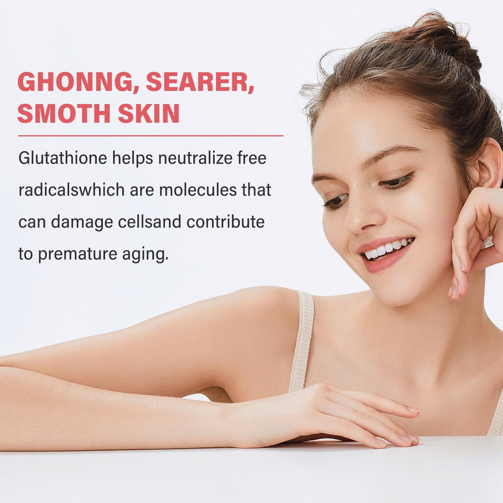 OMOGS Glutathione & NAC Supplement, with vtamin B & Selenium, Supports Liver Health, Cellular, Antioxidant, Energy Production & Immune