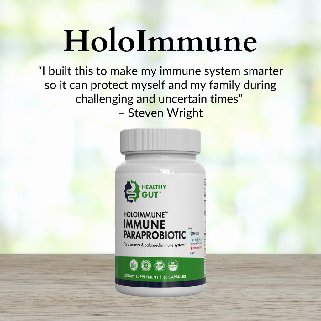 Healthy Gut HoloImmune | Paraprobiotic with Immuse Immune Support | 30 Servings