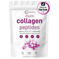 Micro Ingredients Multi Collagen Peptides Powder, 1lb – Hydrolyzed Type I,II,III,V,X with Biotin, Hyaluronic Acid, Vitamin C – Unflavored Collagen