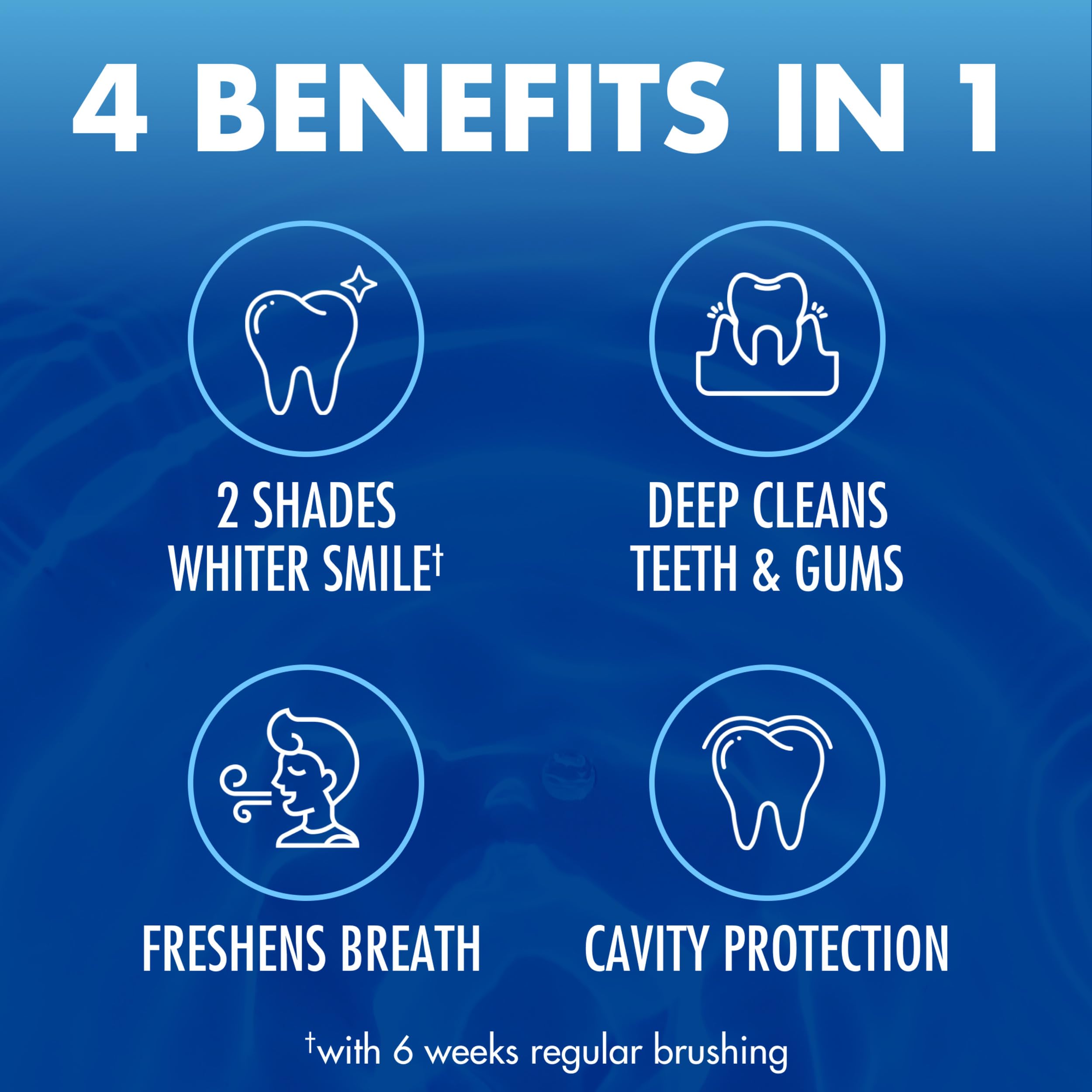 ARM & HAMMER Advance White Toothpaste, Teeth Whitening Baking Soda Toothpaste with Stain Defense Technology and Fluoride,