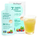Biodepot 7 Days Colon Cleanse Liquid Beverage Gut Health Detox & Clean for Women & Men, 24 Fruit Vegetable Complex Probiotic Drink for Bowel Movements,