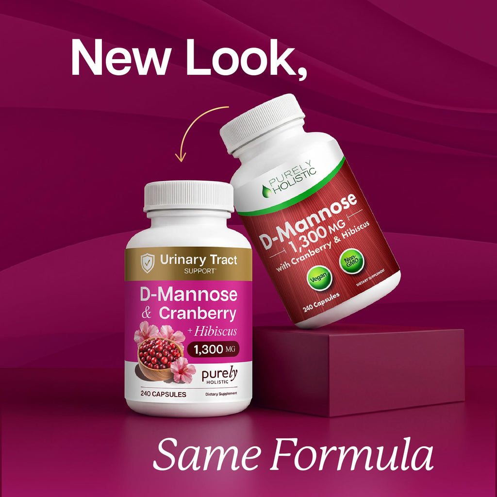 D Mannose with Cranberry | Drug-Free Urinary Tract Health Support | Evidence-Based DMannose 1300mg for Urinary & Bladder Health for Women | D Mannose Supplements for Women & Men | Non-GMO | 240 Ct