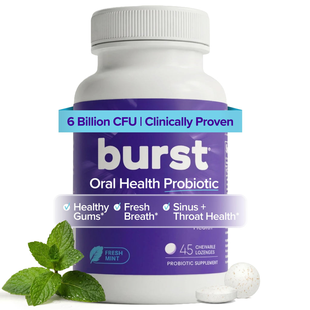 Burst Dental Probiotics (45 Count) | Oral Probiotics for Teeth and Gums | Immune System & Sinus Support | Promotes Upper Respiratory & Oral Health | Bad Breath