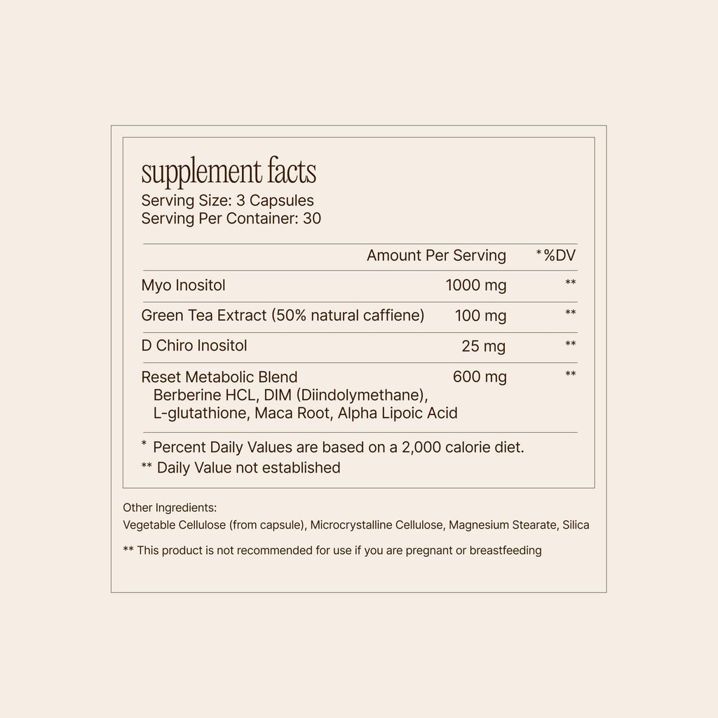 Paulina FITNESS Reset AM Metabolism and Hormone Support Supplement | Appetite Regulation, Metabolism Support, Enhanced Energy and Mood,