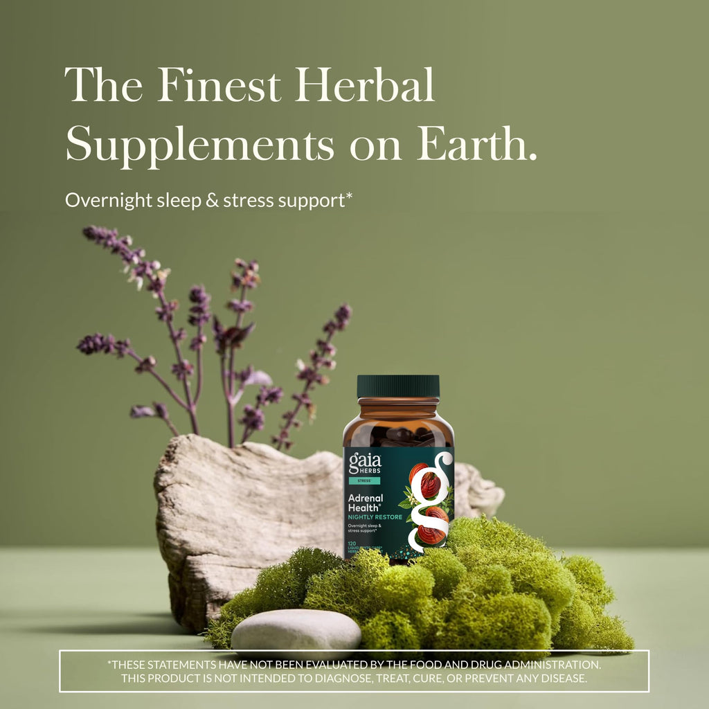 Gaia Herbs Adrenal Health Daily Support, Help Maintain Healthy Energy & Stress Levels*,120 Liquid Phyto-Caps Adrenal Health Nightly Restore, 120 Liquid Phyto-Caps - Bundle Gaia Herbs buy supplements Au