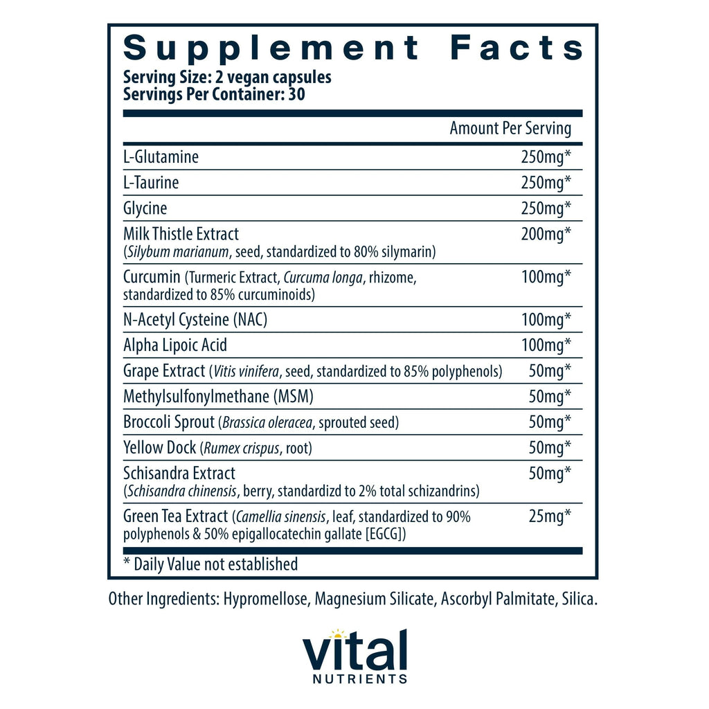 Vital Nutrients Detox Formula - Vegan Liver Detox - Antioxidant Supplement Promotes Liver & Detoxification Support - Gluten, Dairy, Soy Free - Non-GMO - 60 Capsules