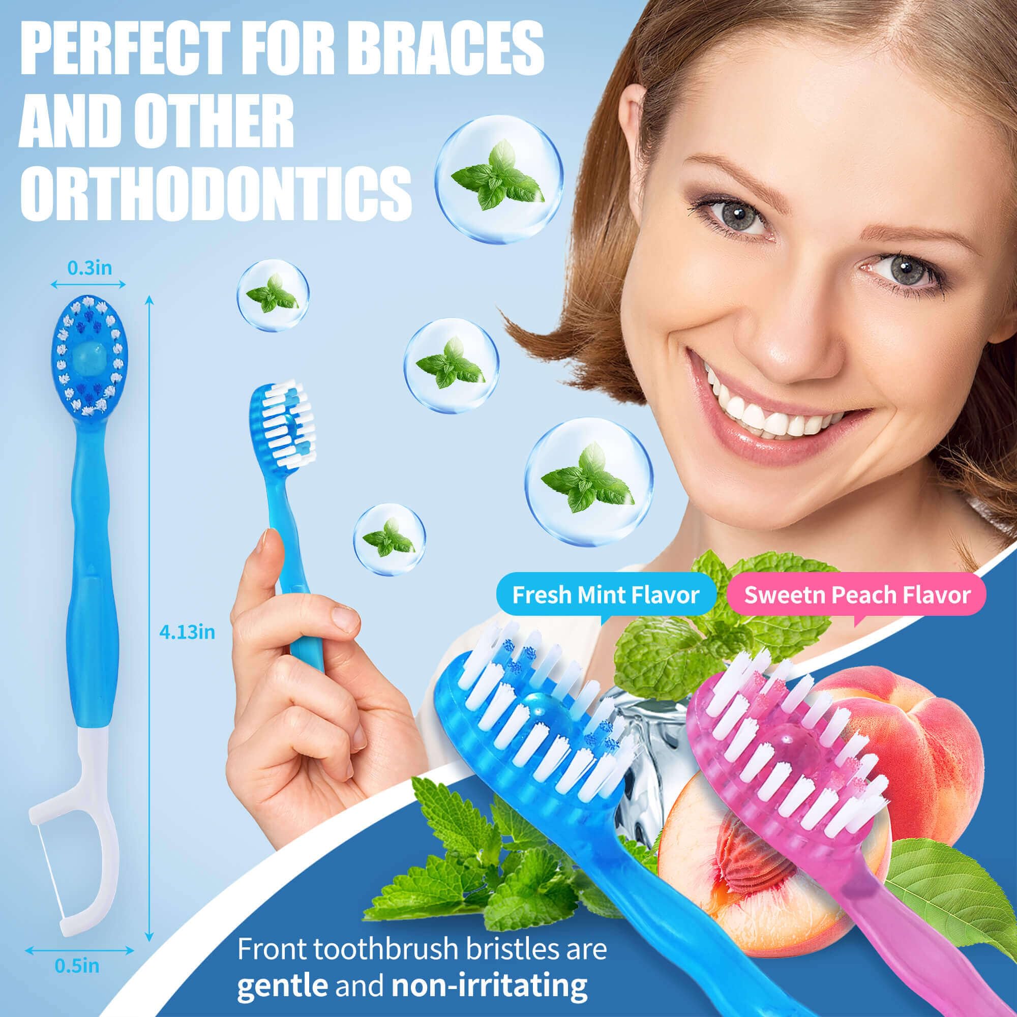 36 Pack Mini Disposable Toothbrushes – 5-in-1 Prepasted Travel Toothbrush with Toothpaste Floss & Pick for Hotel Camping Flight Car Guest Use