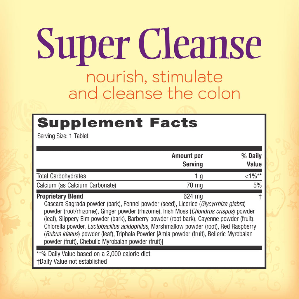 Nature’s Secret Super Cleanse - Extra Strength Colon Cleanse with 14 Herbs & Probiotic Support - Promotes Gut Health Detox Cleanse & Digestive Support