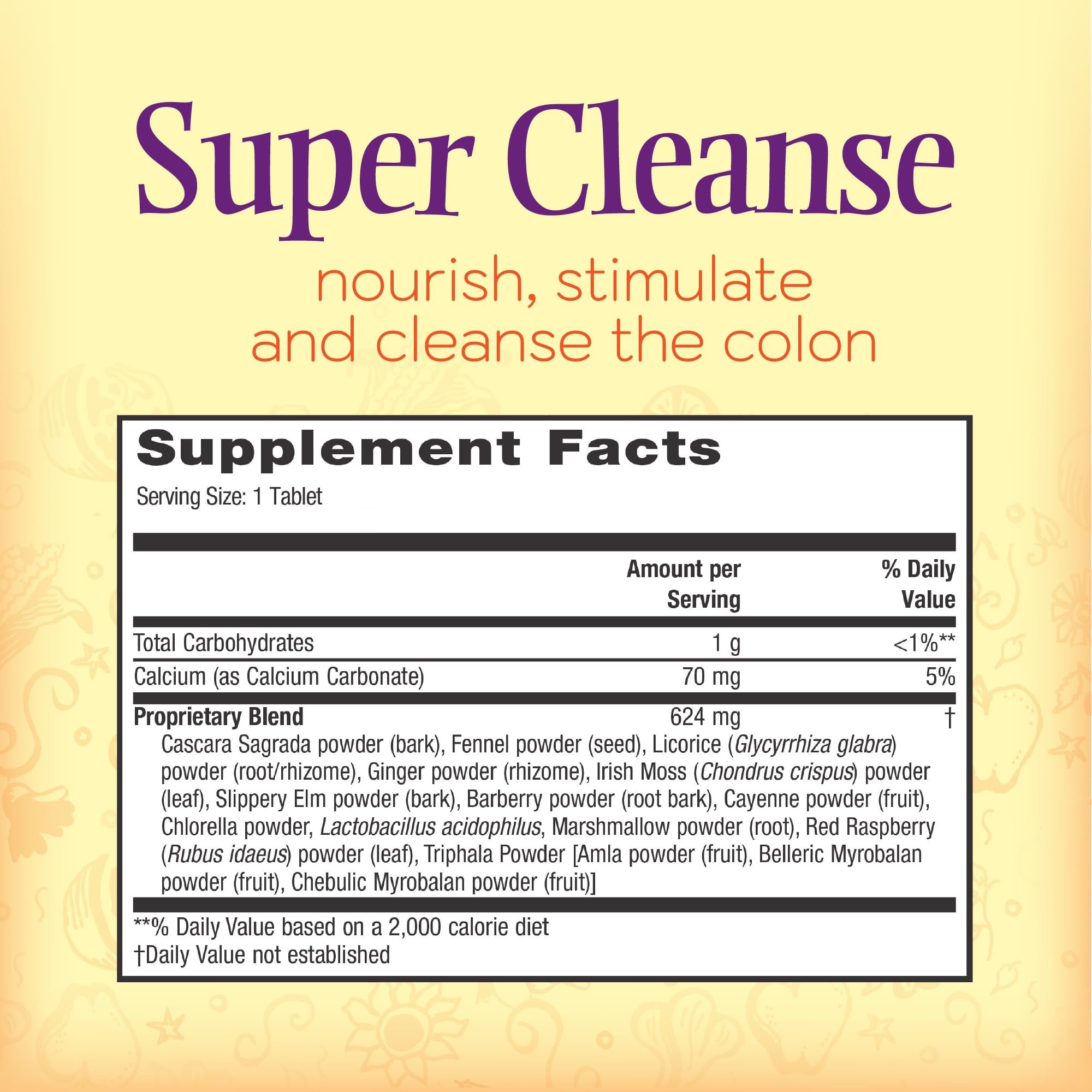 Nature’s Secret Super Cleanse - Extra Strength Colon Cleanse with 14 Herbs & Probiotic Support - Promotes Gut Health Detox Cleanse & Digestive Support