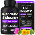 NutraChamps Liver Cleanse Detox & Repair Formula, 20+ Herbs: Milk Thistle Extract with Silymarin, Artichoke, Dandelion, Chicory Root Powder,